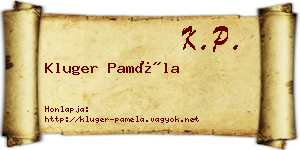 Kluger Paméla névjegykártya